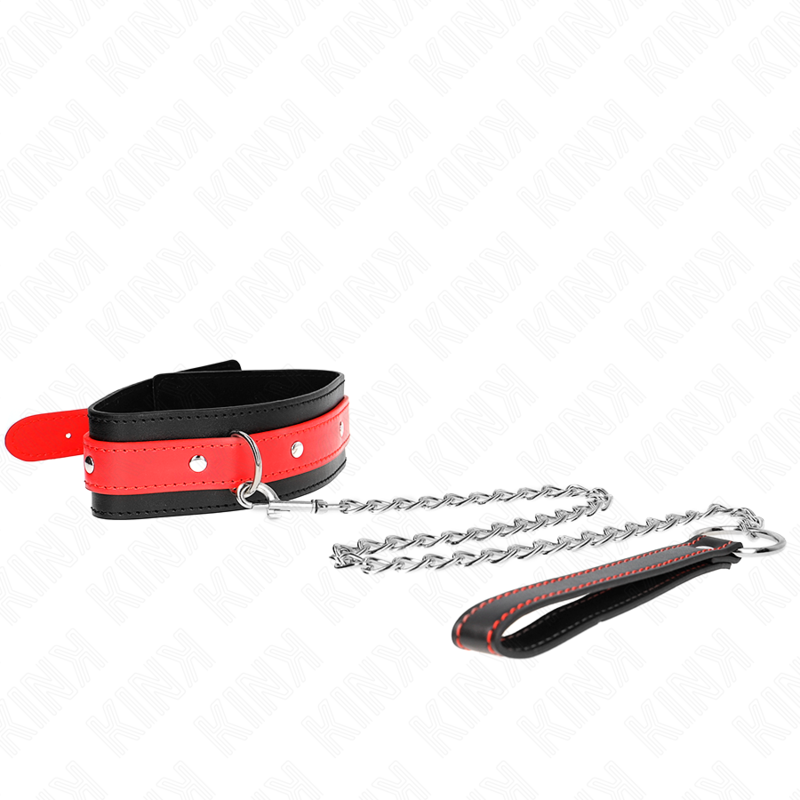 KINK – COLLANA CON CINTURINO ROSSO 65 CM REGOLABILE 36-43 CM X 5 CM