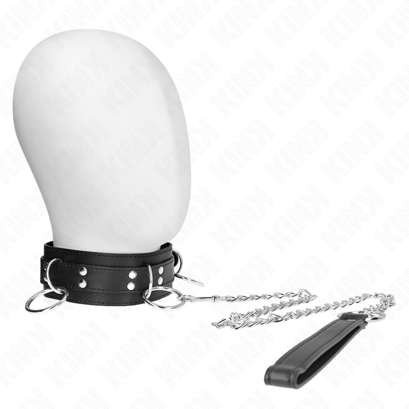 KINK – COLLANA SCHIAVITÙ 3 ANELLI CON CINTURINO 80 CM 53 X 5 CM