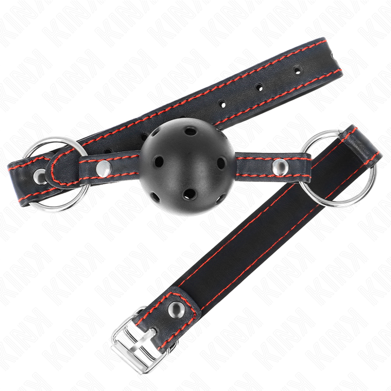 KINK – BALL GAG HOLLOW HARD NERO MODELLO 2 65 x 2,5 CM