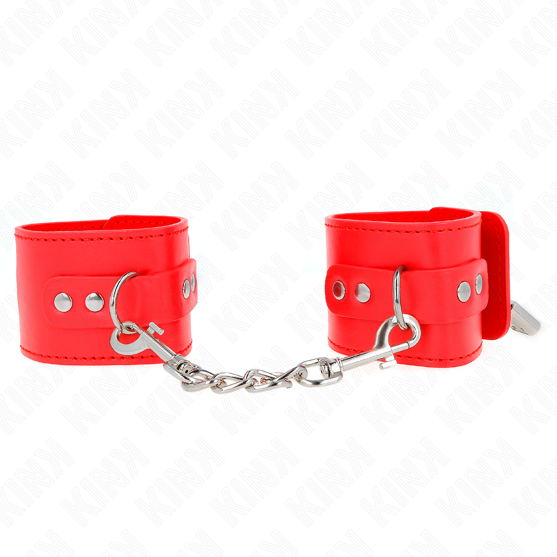 KINK – RESISTENZA DA POLSO CON CHIUSURA A LUCCHETTO ROSSO REGOLABILE 16-23 CM X 5,5 CM