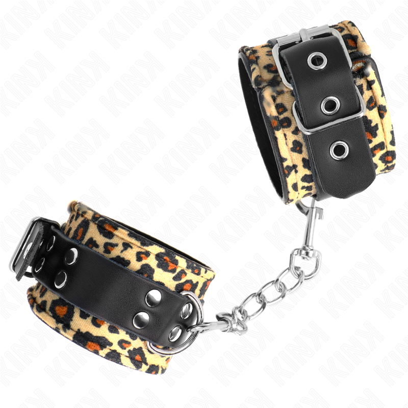 KINK – POGGIAPOLSO IN VERA PELLE LEOPARDATA REGOLABILE 18-29 CM X 5,5 CM