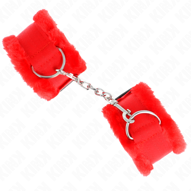 KINK – POGGIPOLSO FODERATO IN PELLICCIA ROSSO REGOLABILE 17-31 CM X 7 CM