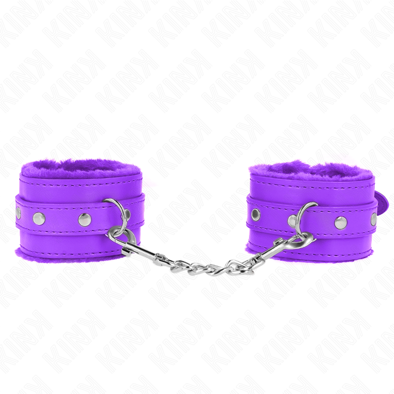 KINK – POGGIPOLSI PREMIUM IMBOTTITI IN PELLICCIA VIOLA CON CINTURA VIOLA REGOLABILE 17-29 CM X 6 CM