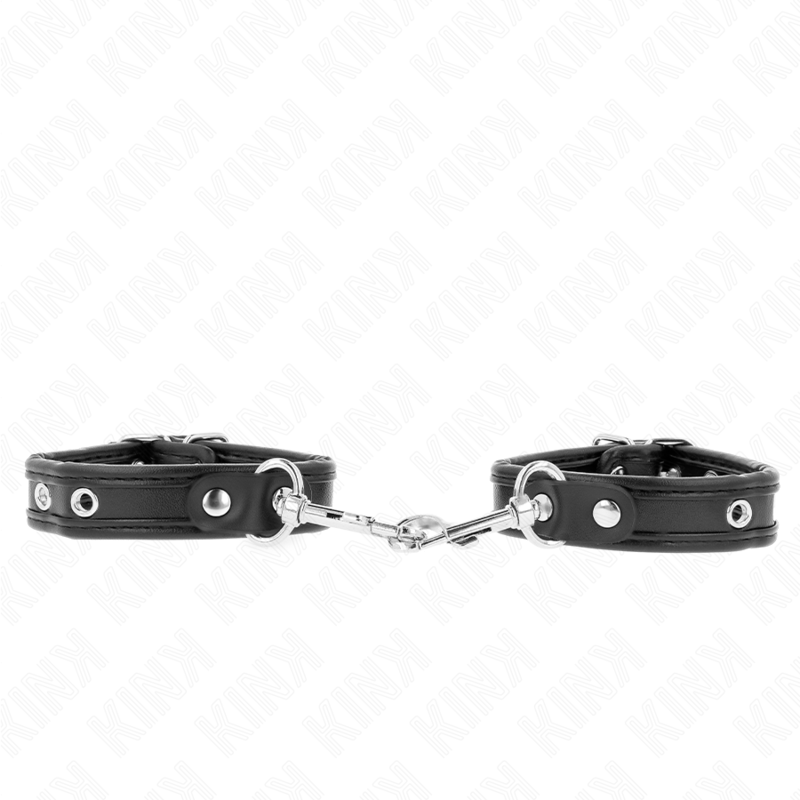 KINK – MINI BRACCIALETTI NERI CON BORCHIE REGOLABILI 16-22 CM X 2 CM