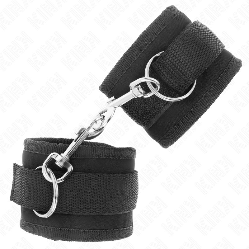 KINK – TENUTA DA POLSO IN NYLON HOOKLOOP NERA MODELLO 2 REGOLABILE 18-35 CM X 6 CM