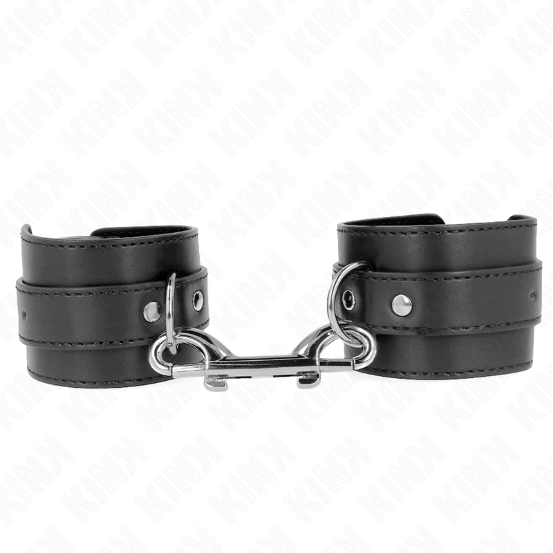 KINK – TENUTA DA POLSO-FILA DI RIVETTI SINGOLA E FIBBIA GRANDE NERA REGOLABILE 17-28 CM X 5 CM