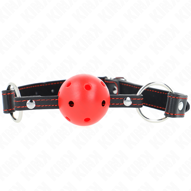 KINK – BALL GAG HOLLOW HARD ROSSO MODELLO 2 65 x 2,5 CM