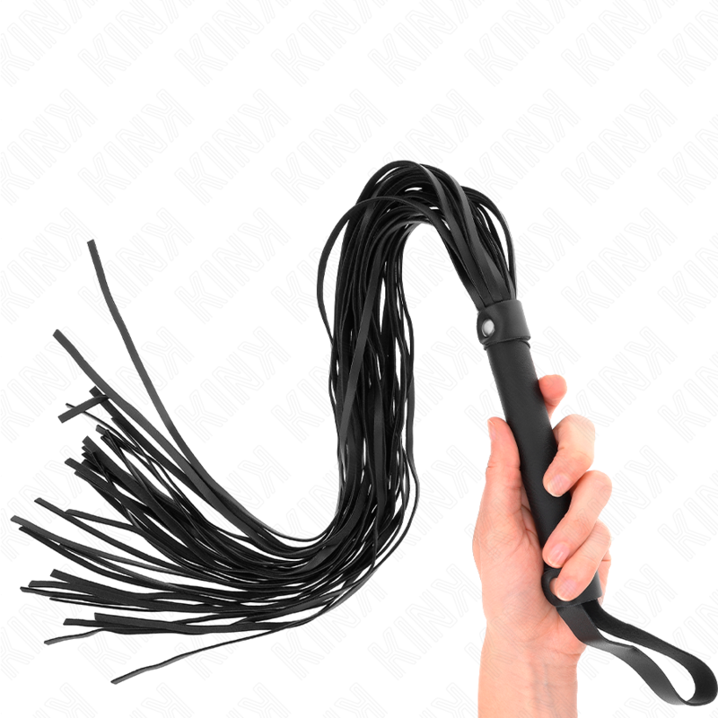 Frusta flogger lunga 60 cm imitazione pelle di pecora KINK