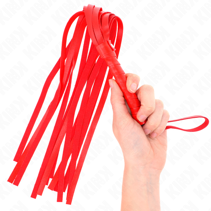 Mini frusta flogger rossa da 45 cm KINK