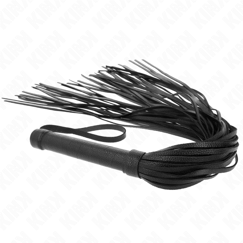 Frusta flogger in morbido PVC nero lunga 70 cm KINK