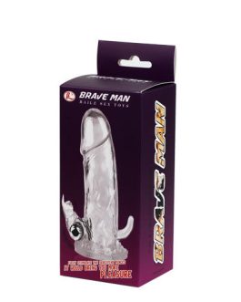 Estensione del pene vibratore ‘Brave Man Rabbit I’ 18 x 3.5 cm BAILE