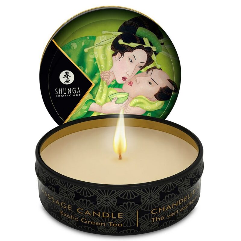 Candela da massaggio alla tè verde esotico SHUNGA
