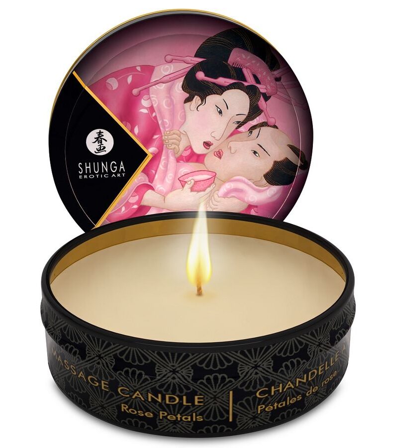 MINI CAREZZA A LUME DI CANDELA CANDELA DA MASSAGGIO + ESPOSITORI
