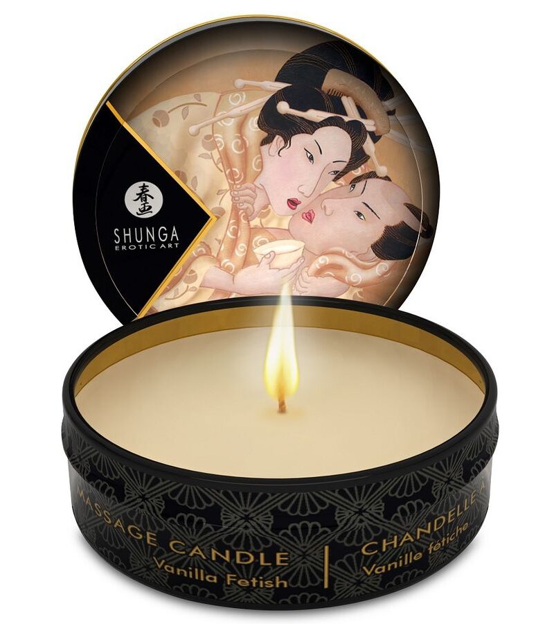 MINI CAREZZA A LUME DI CANDELA CANDELA DA MASSAGGIO + ESPOSITORI