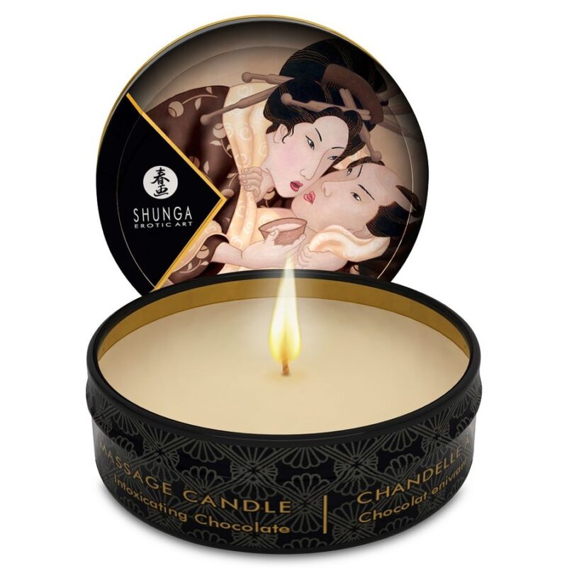 MINI CAREZZA A LUME DI CANDELA CANDELA DA MASSAGGIO + ESPOSITORI - immagine 5