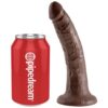 KING COCK - 7 DILDO CIOCCOLATO 17.8 CM - immagine 3