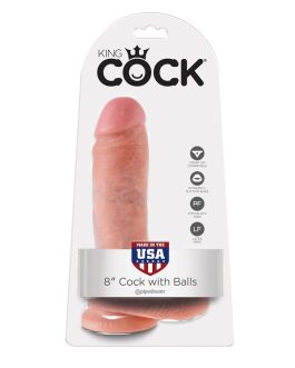KING COCK – 8 DILDO FLESH CON SFERE 20.3 CM