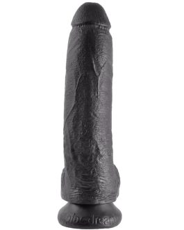 KING COCK – 9 DILDO NERO CON SFERE 22.9 CM