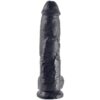 KING COCK - 10 DILDO NERO CON SFERE 25.4 CM - immagine 2