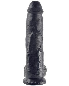 KING COCK – 10 DILDO NERO CON SFERE 25.4 CM
