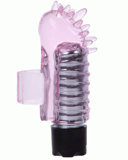 Mini vibratore da dito in silicone rosa BAILE