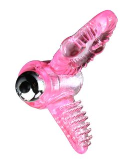 Anello per il pene vibrante rosa BAILE