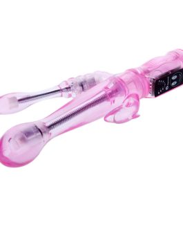 VIBRADOR FLEXIBLE CON ESTIMULADOR ANAL