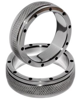 Anello zigrinato per pene o testicoli in acciaio Ø 40 mm METAL HARD