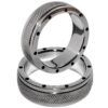 Anello zigrinato per pene o testicoli in acciaio Ø 50 mm METAL HARD - immagine 2