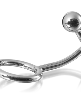Anello per il pene Ø 40 mm con anal plug sfera Ø 30 mm METAL HARD