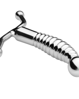 Massaggiatore prostatico curvo in acciaio METAL HARD