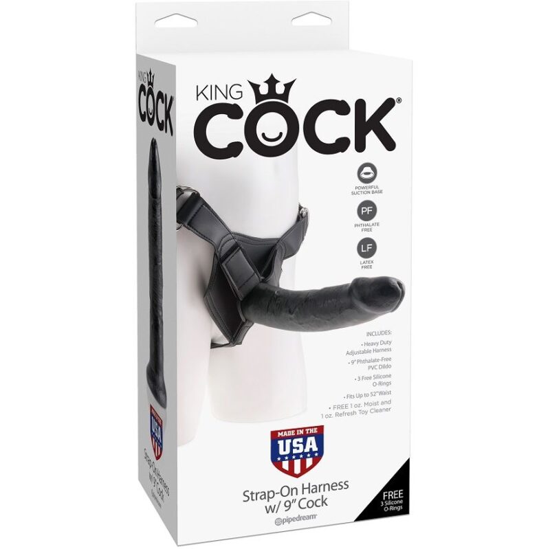 Strapon con il dildo 22.9 cm King Cock Harness w/9" COCK - immagine 4