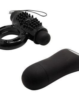 Anello vibrante telecomandato nero ‘Ring Black 20V’ BAILE