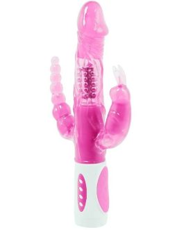 Vibratore/rotatore rabbit triplo ‘PRETTY BUNNY’ BAILE