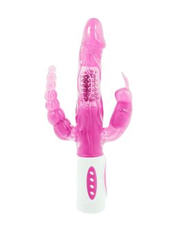 Vibratore/rotatore rabbit triplo ‘PRETTY BUNNY’ BAILE