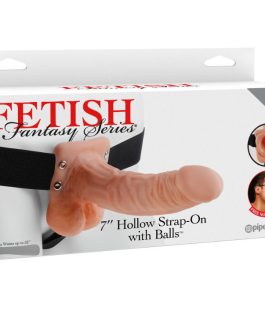 FETISH FANTASY SERIES – SERIES 7 HOLLOW STRAP-ON CON SFERE 17.8CM CARNE