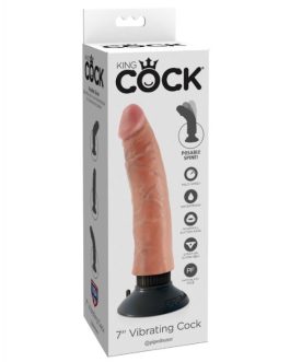 KING COCK – DILDO VIBRATORE 17.78 CM NATURALE
