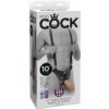 Strapon con bretelle e maxi dildo cavo da 25,4 cm KING COCK PIPEDREAM - immagine 2