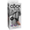 Strapon cavo con maxi dildo carne da 28 cm KING COCK PIPEDREAM - immagine 2