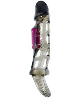 BAILE – MANICOTTO ESTENSIONE PER PENE DA BALLO CON VIBRAZIONE E CINTURINO 13.5 CM