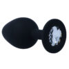 Plug anale medio 8 x 3,5 cm in silicone nero SHELKI M INTENSE - immagine 2