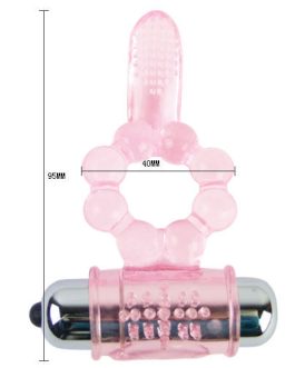 BAILE – ANELLO IN SILICONE 10 RITMI DI LINGUA CON VIBRAZIONE ROSA