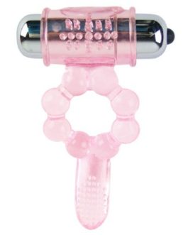 BAILE – ANELLO IN SILICONE 10 RITMI DI LINGUA CON VIBRAZIONE ROSA