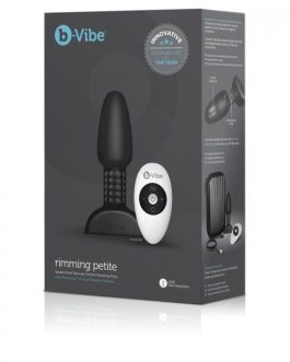 Plug anale vibrante e rotante nero con telecomando ‘Rimming Petite’ B-VIBE