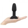 Plug anale vibrante e rotante nero con telecomando 'Rimming Petite' B-VIBE - immagine 4