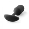 Plug anale nero in silicone 11,4 cm x Ø 3 cm B-VIBE - immagine 5
