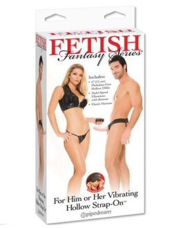 FETISH HOLLOW VIBRATOR HARNESS PER LUI E LEI NATURALE 14CM