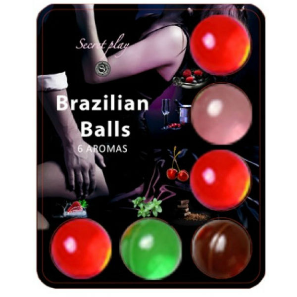 SECRETPLAY BRASILLIAN BALLS LUBRIFICANTE HOT BALLS 6 UNITÀ