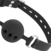 Ball Gag a sfera traspirante in silicone DARKNESS - immagine 3