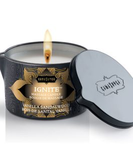 Candela da massaggio alla vaniglia cremosa con legno di sandalo KAMASUTRA
